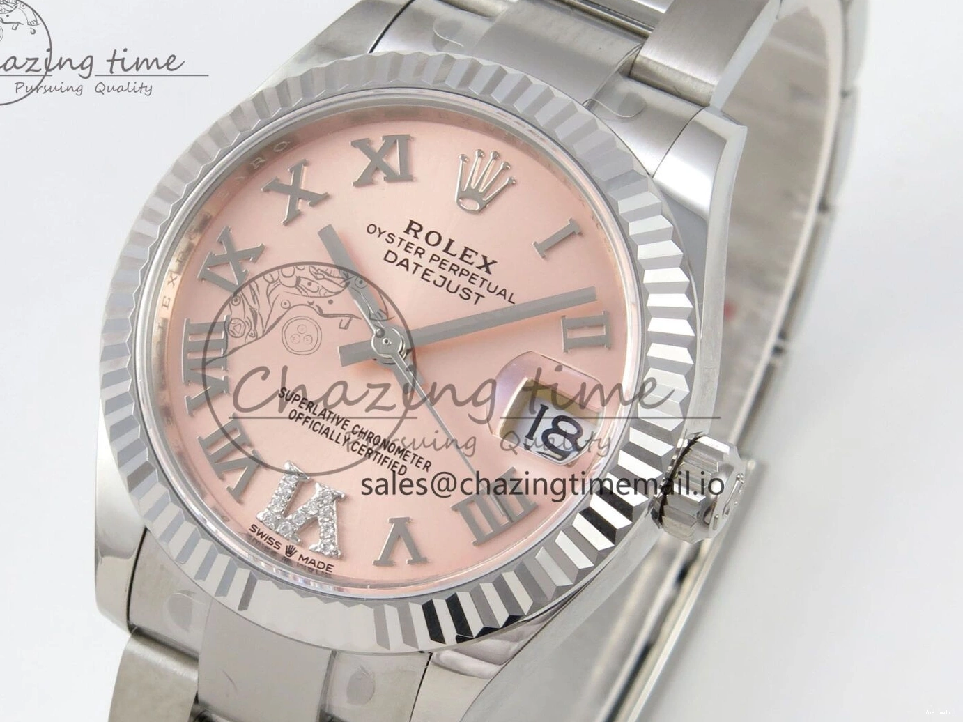 904L on 278274 31 Edition 1:1 Steel Diamonds Roman HZ Dial DateJust Best Bracelet Cal.2236 Oyster THBF SS RG 0509